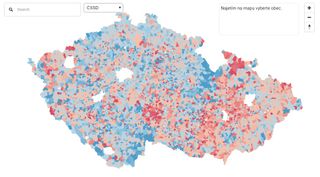 Mapa: ČSSD ztrácela napříč republikou, ANO triumfuje